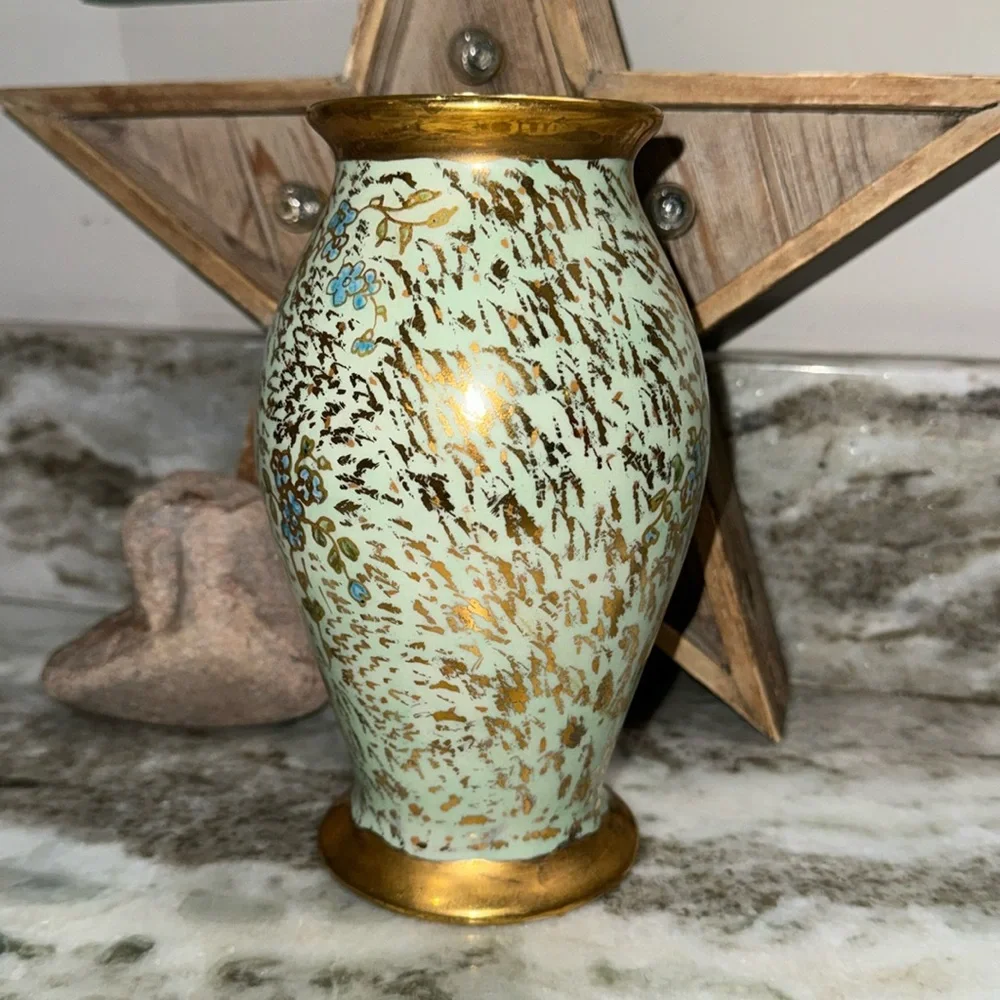 Vintage Japanese Floral Porcelain Vase